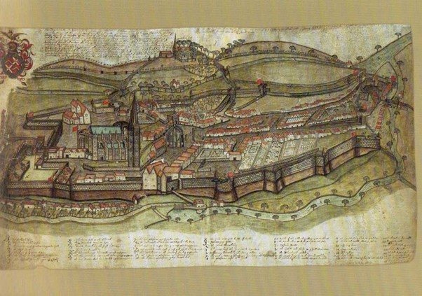 Birds Eye View Map of Malmesbury